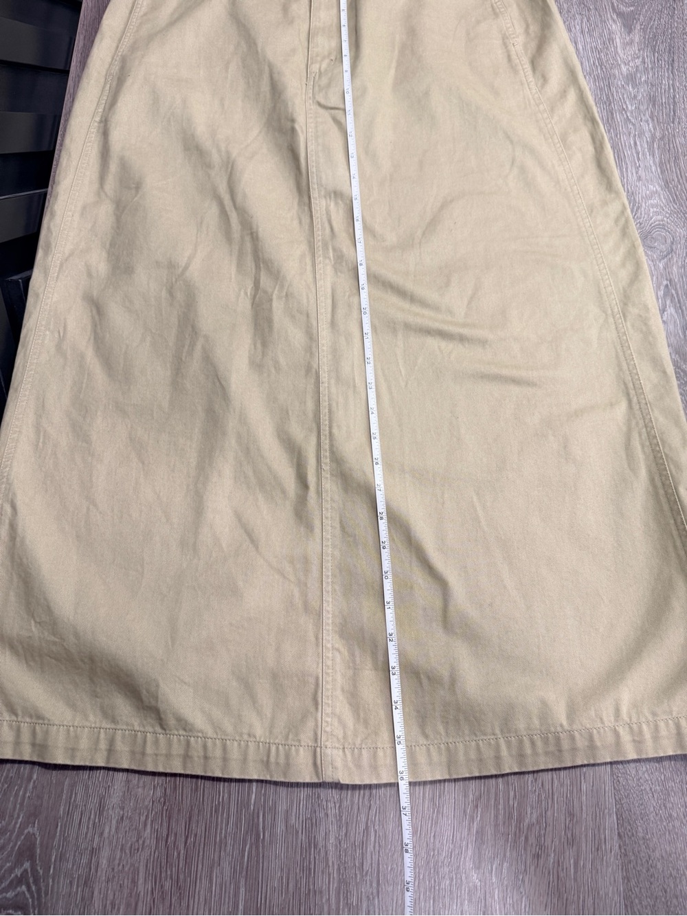 White Stag Womens Khaki Flat Front Maxi Skirt Size 16 - Picture 8 of 9